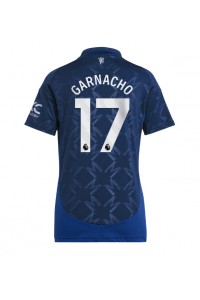 Fotbalové Dres Manchester United Alejandro Garnacho #17 Dámské Venkovní Oblečení 2024-25 Krátký Rukáv